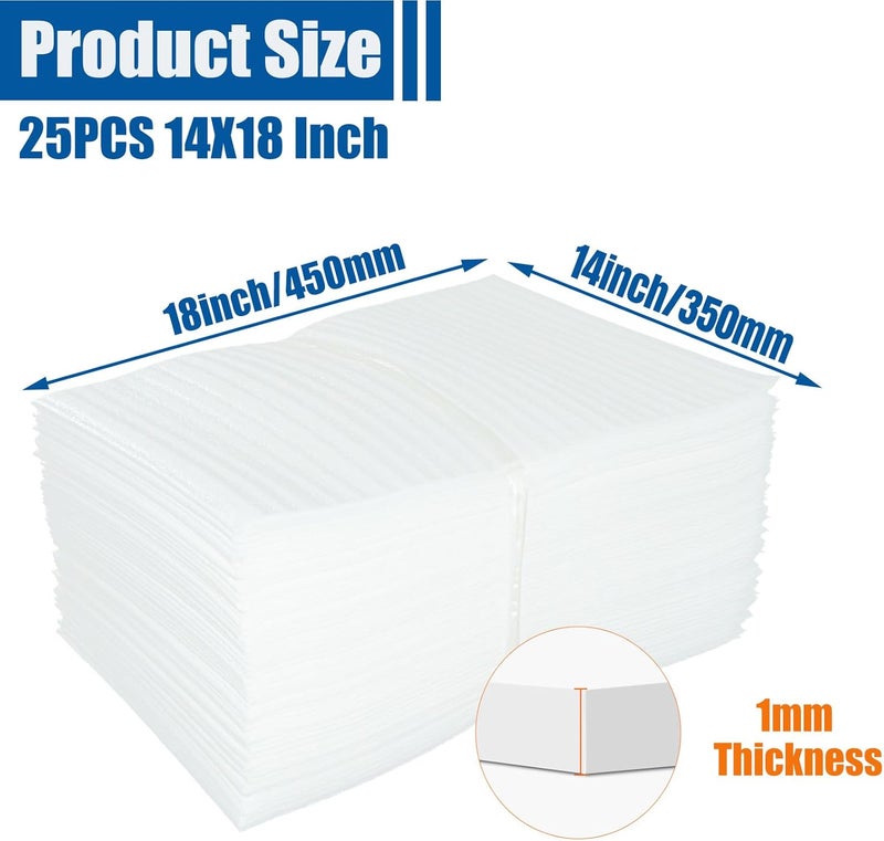 V-chen 25PCS Foam Pouches, 14" X 18" Large Cushion Foam Pouch, Foam Wrap Cushioning Material, Packing Supplies for Moving, Transportation and Storage - Image 2